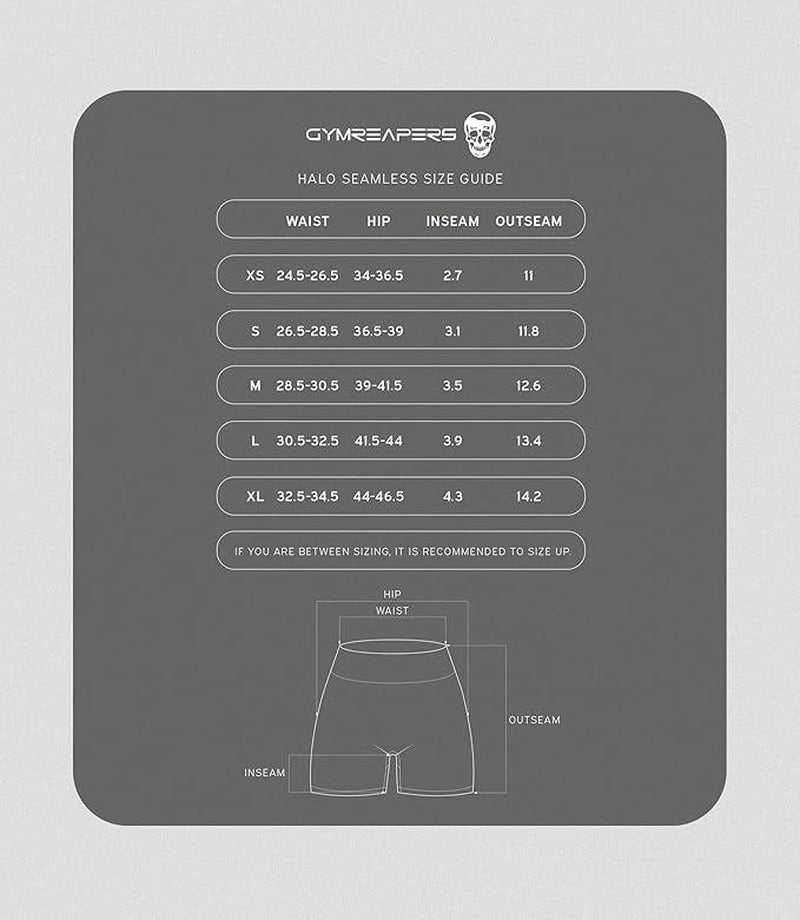 Gymreapers Halo Athletic Compression Shorts for Women - Seamless Knit Interlock Fabric for Breathability and Flexibility