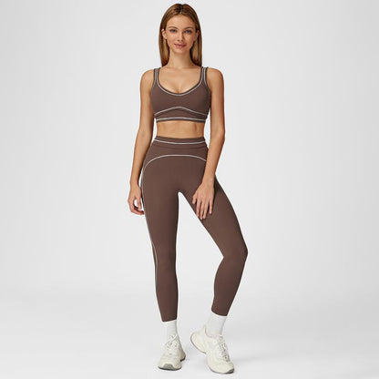 MFVIM Women'S Two-Piece Sports Set, Comfortable Activewear for Fitness and Gym, Athletic Clothing for Everyday Use Summer Sportswear Yoga Bottoms Sporty Casual Seamless