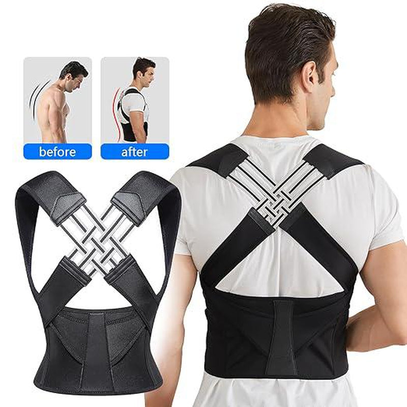 OLLAS Posture Corrector for Women and Men,Adjustable Shoulder Straightener,Back Support Brace,Upper Spine Scoliosis, Hunchback