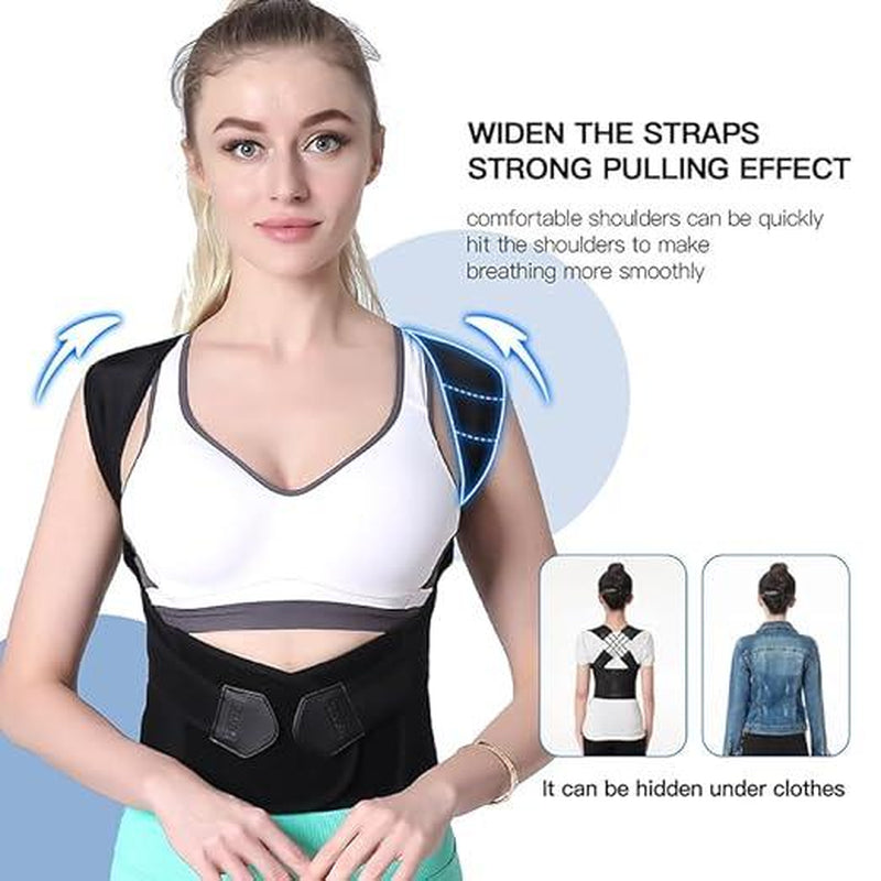 OLLAS Posture Corrector for Women and Men,Adjustable Shoulder Straightener,Back Support Brace,Upper Spine Scoliosis, Hunchback