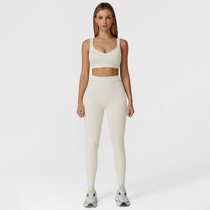 MFVIM Women'S Two-Piece Sports Set, Comfortable Activewear for Fitness and Gym, Athletic Clothing for Everyday Use Summer Sportswear Yoga Bottoms Sporty Casual Seamless