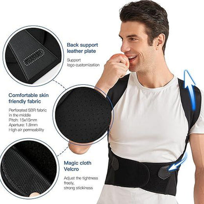 OLLAS Posture Corrector for Women and Men,Adjustable Shoulder Straightener,Back Support Brace,Upper Spine Scoliosis, Hunchback